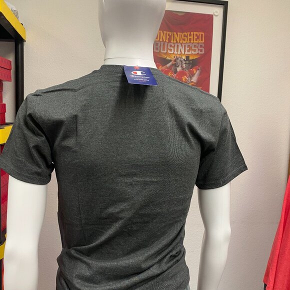 Champion CHARCOAL GRAY Crew Neck Short Sleeve T-shirt Men's US Size Small - Picture 3 of 5